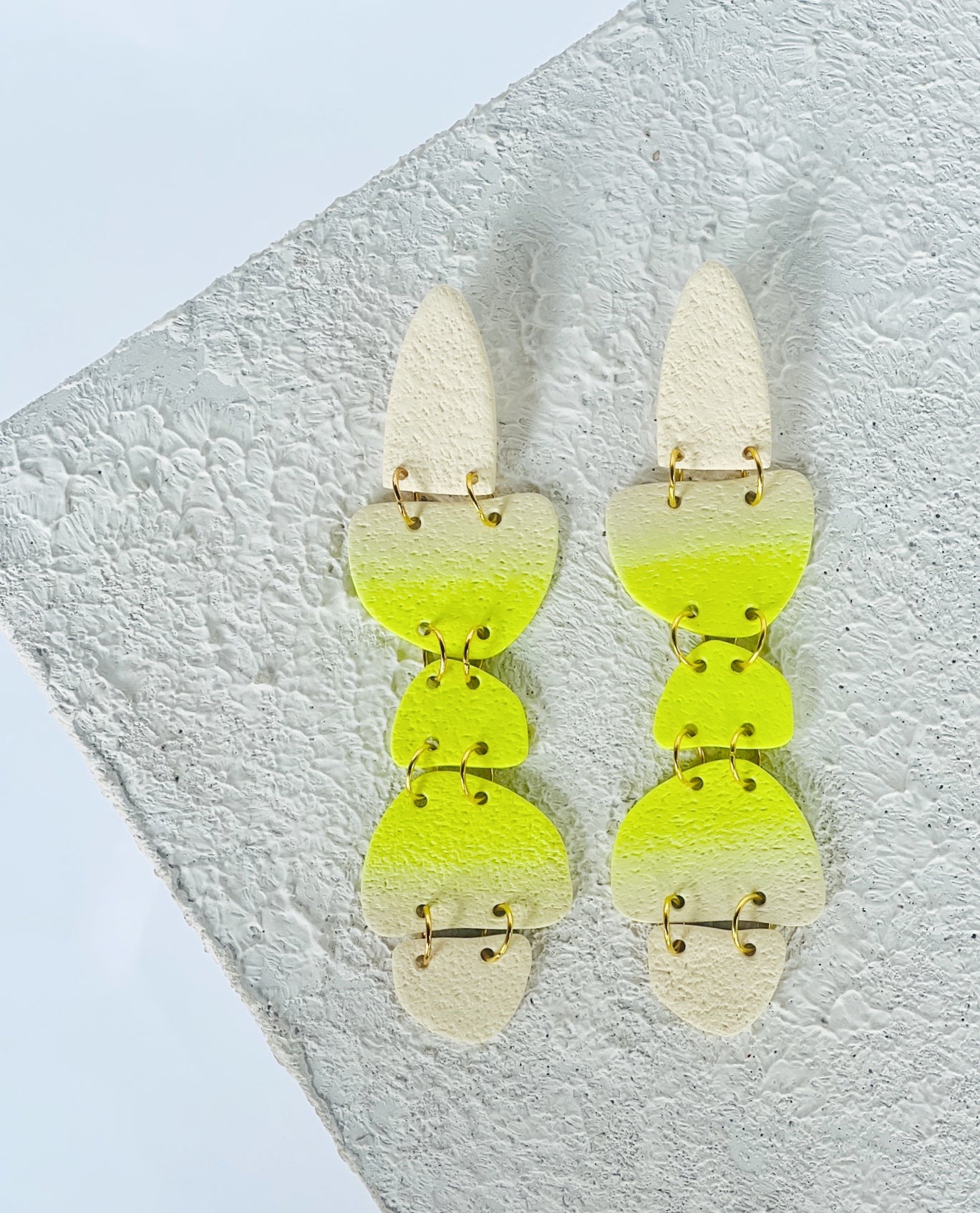 The Wilma Maxi in Citron + Cream Ombre Polymer Clay