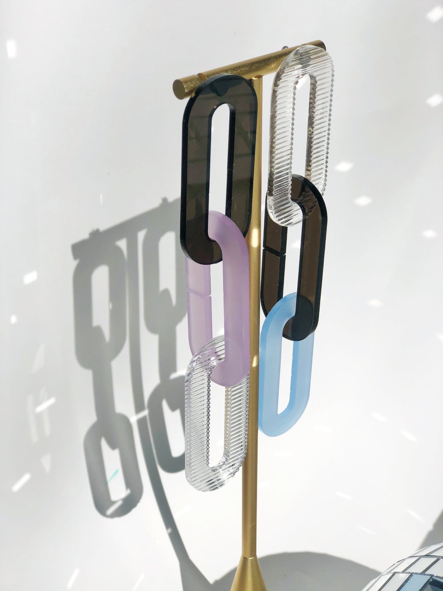 The Spano in Smoky Brown, Lavender, Baby Blue, + Clear Ribbed Acrylic