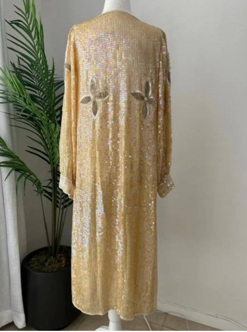 Vintage Sequined Midi Dress