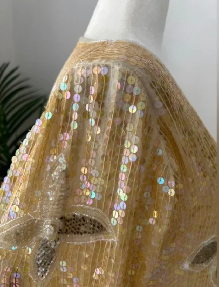 Vintage Sequined Midi Dress