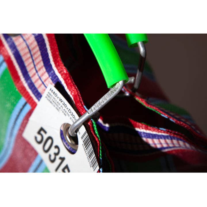 Recycled Plastic Tote Bag with Metal Handles - Large Rectangle (Multiple Colors Available)