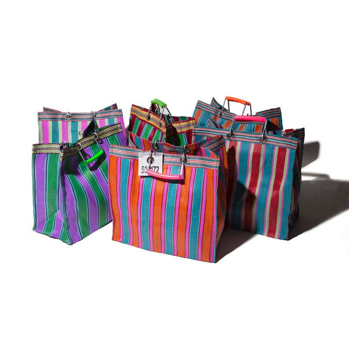 Recycled Plastic Tote with Metal Handles - Square (multiple color available)