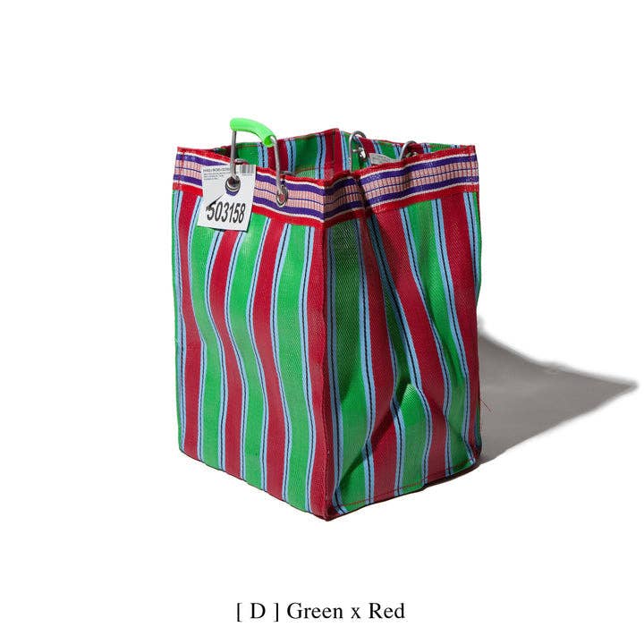 Recycled Plastic Tote Bag with Metal Handles - Large Rectangle (Multiple Colors Available)