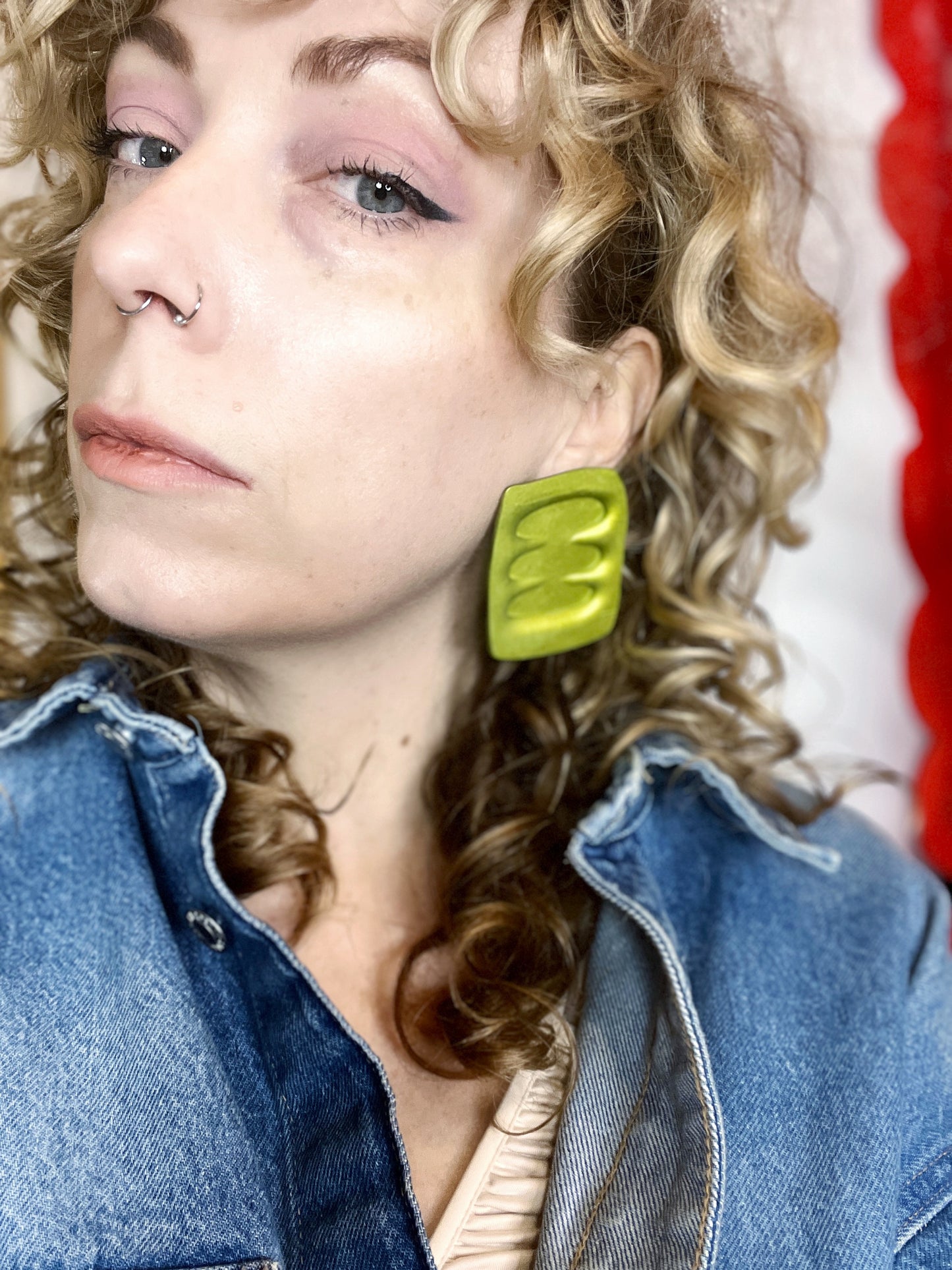 The Impression: Bubbles in Peridot Metallic Polymer Clay