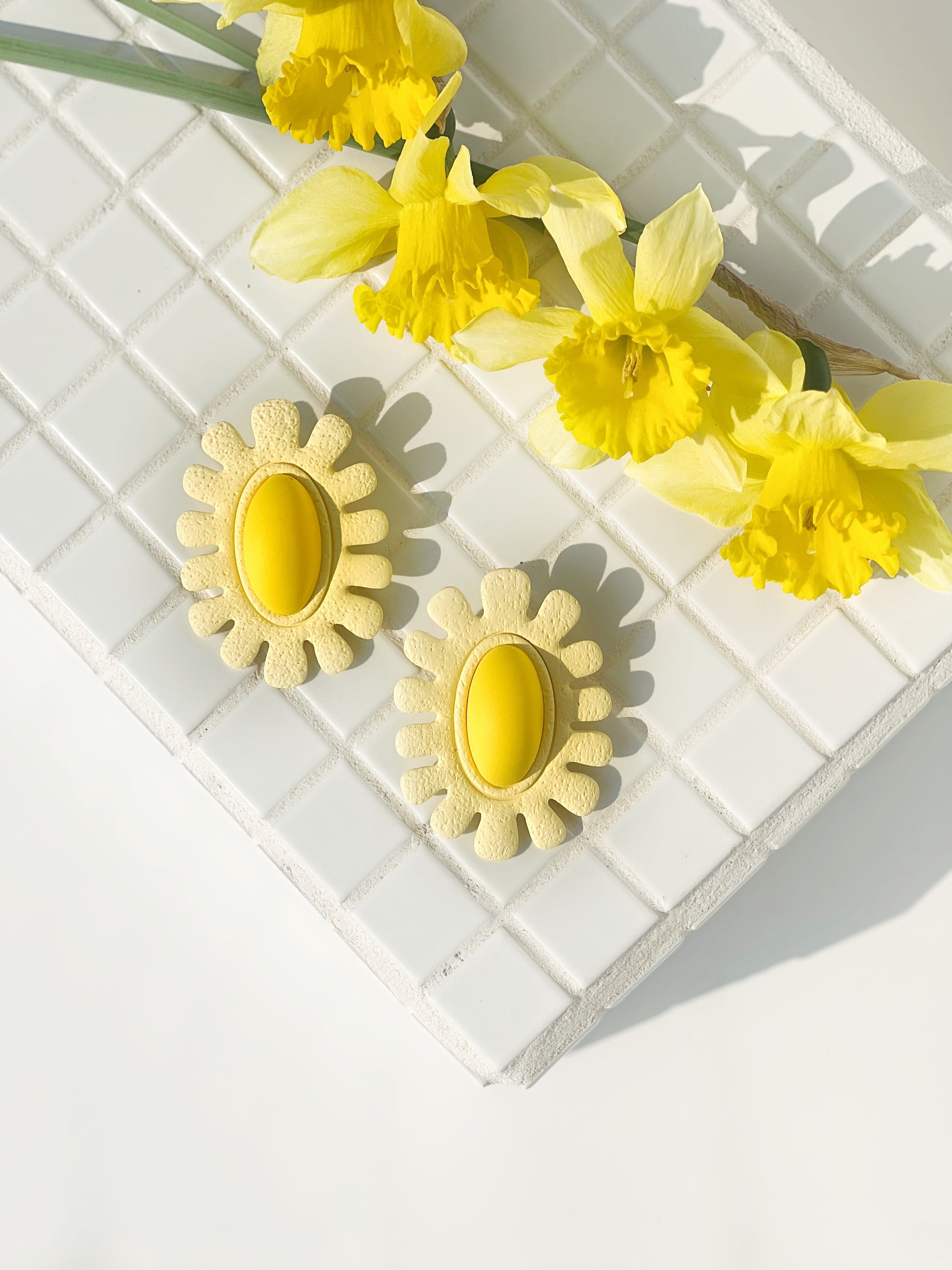 The Brio SINGLE in Butter + Sunflower Yellow Polymer Clay