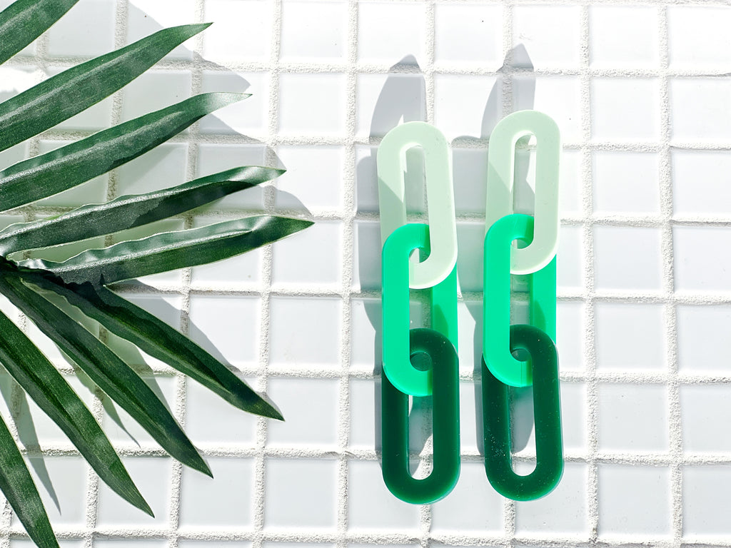 The Spano Earring in Ombre Acrylic