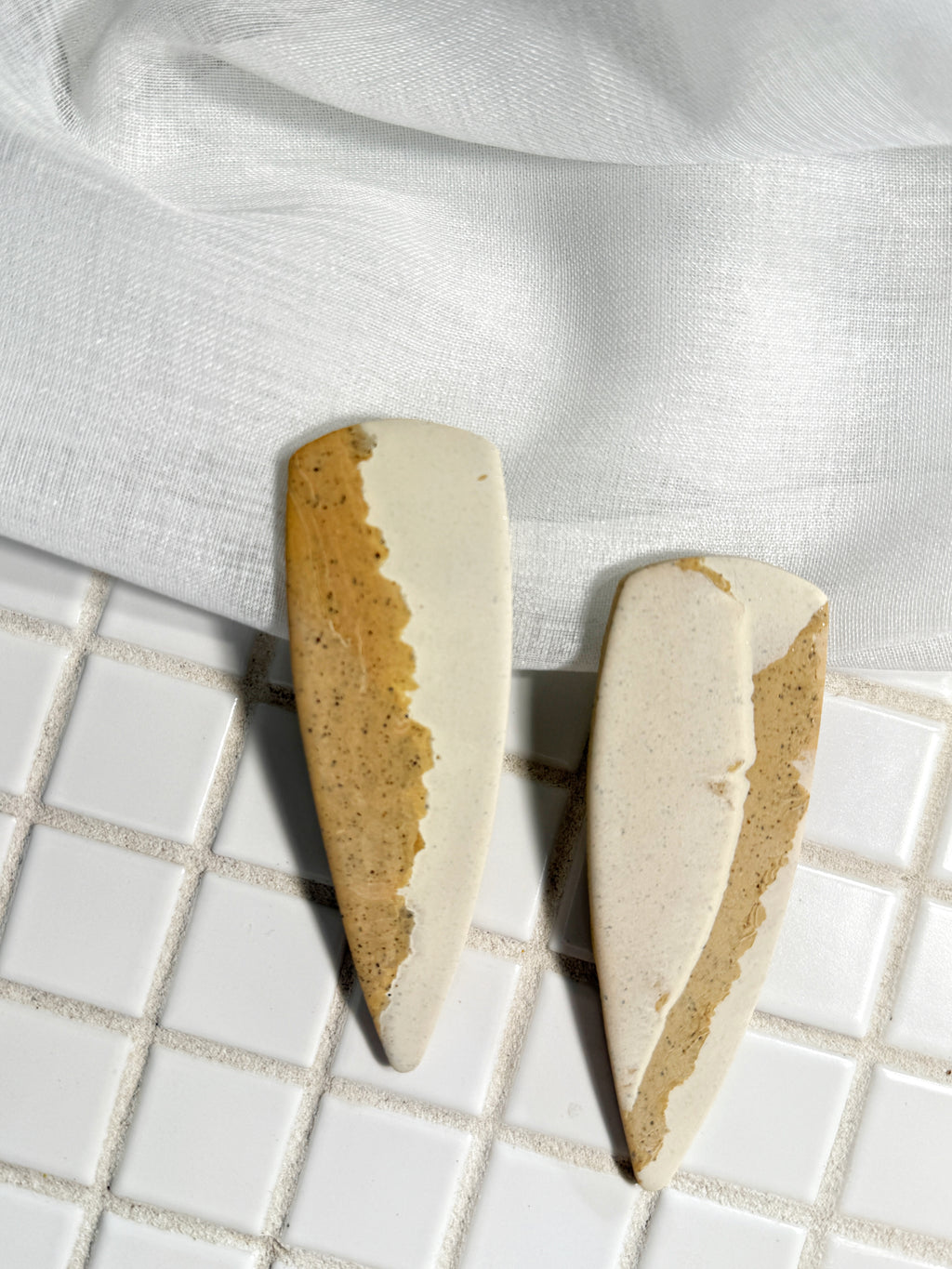 The Gemini in Cream and Tan Marble