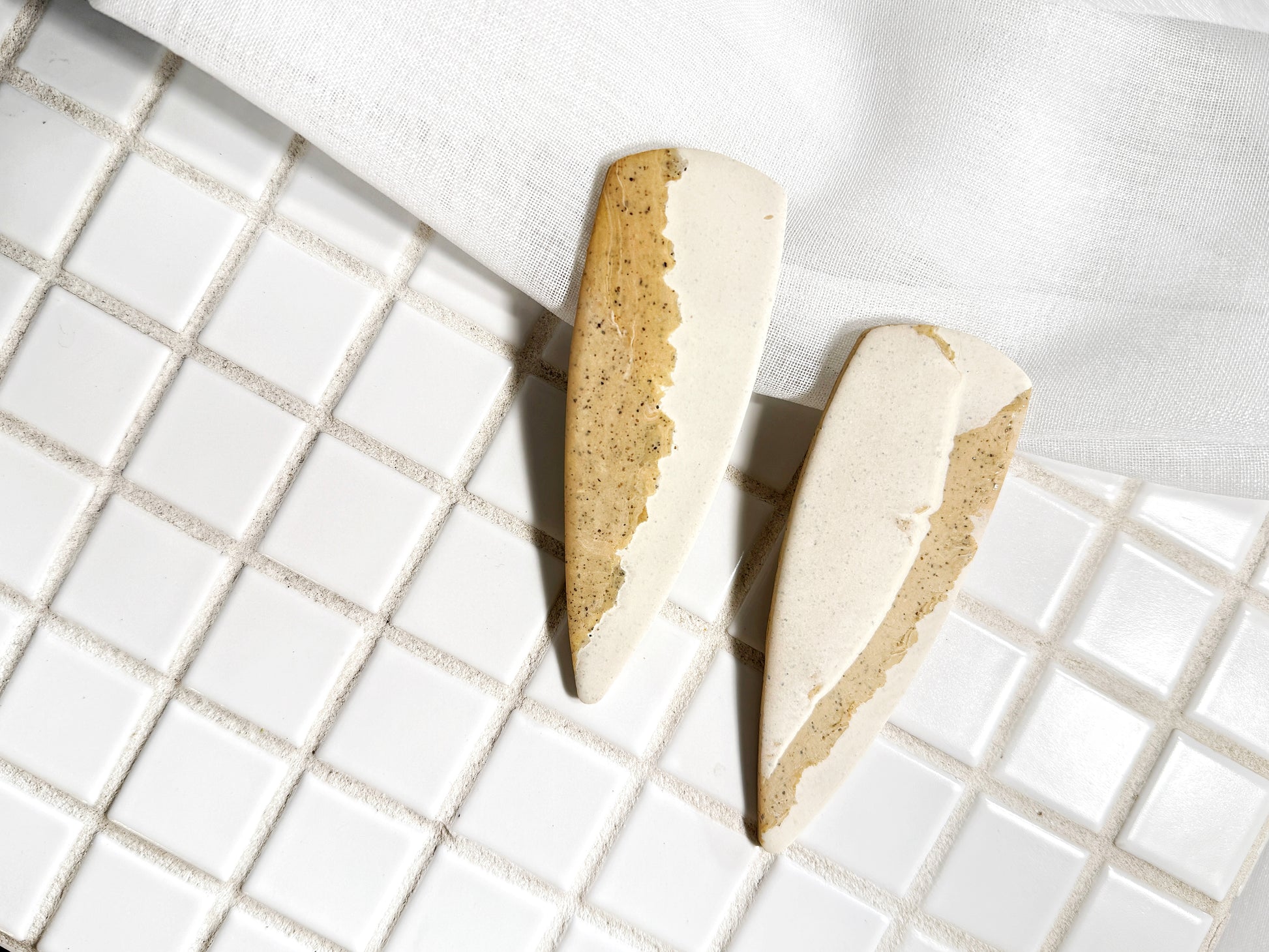 The Gemini in Cream and Tan Marble