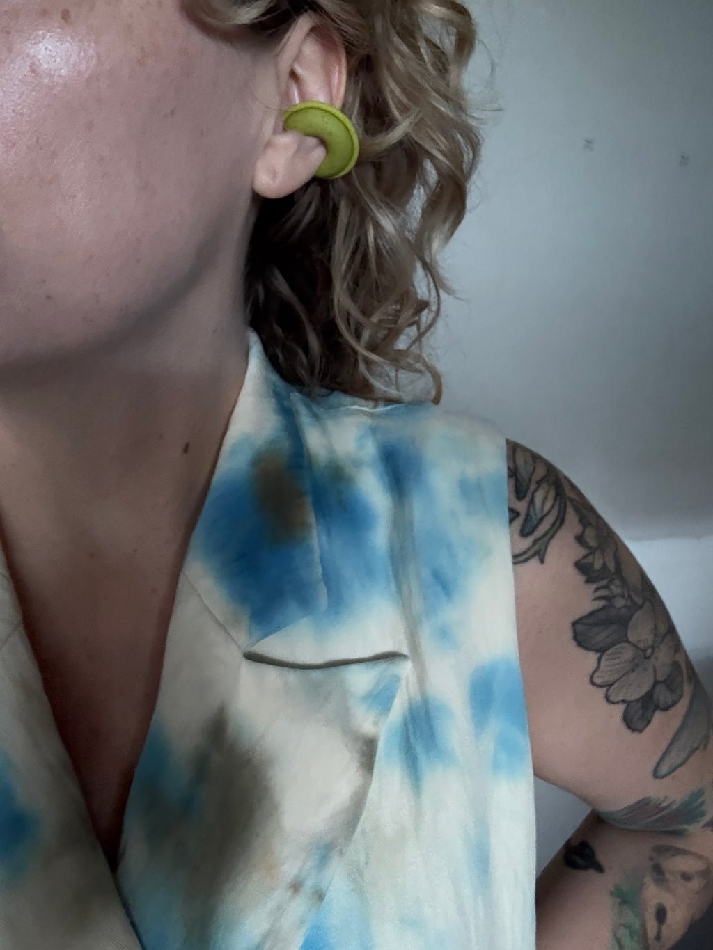 Ear Cuffs -  Tan + Sky Blue (SET of 2)