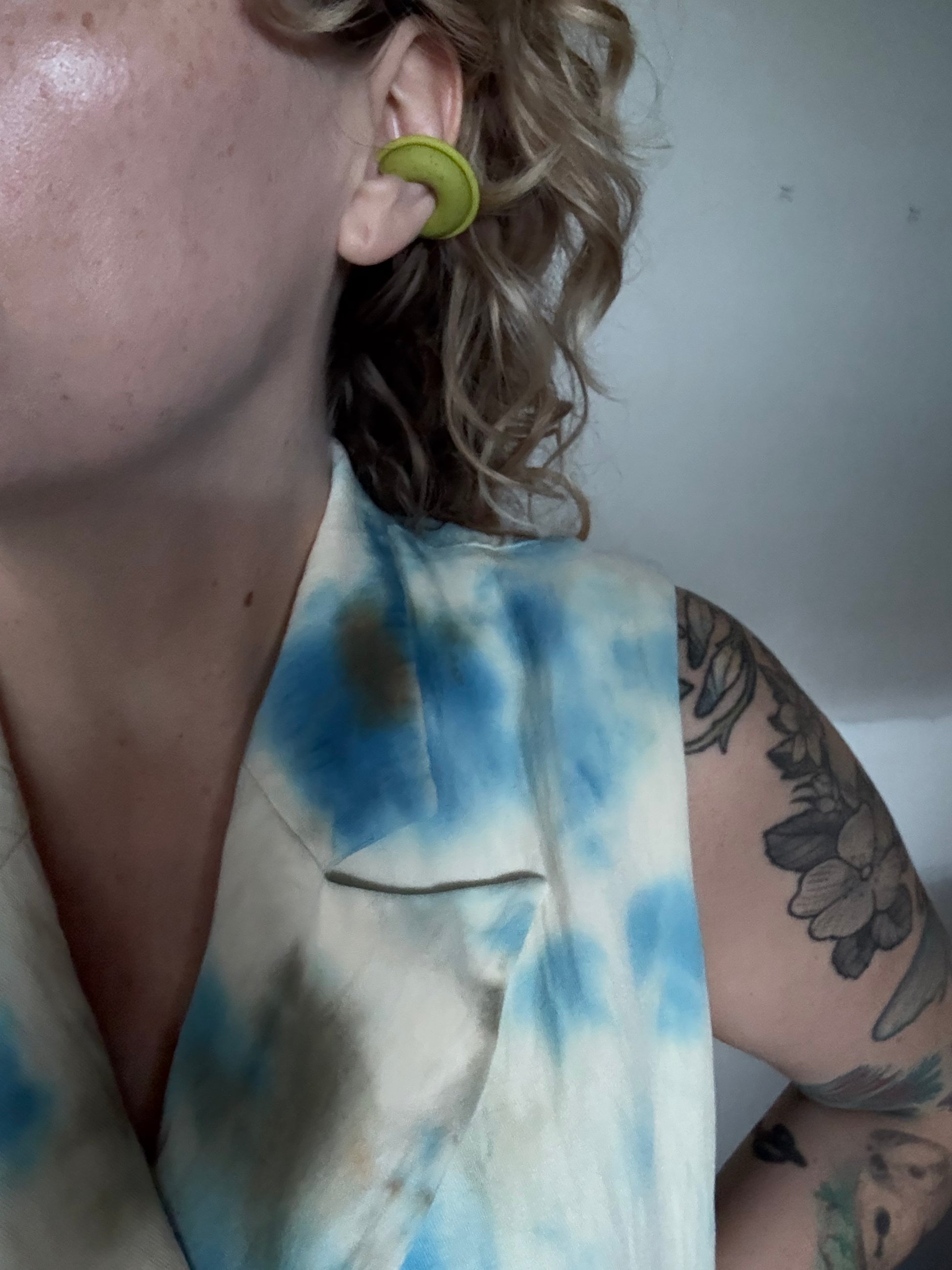 Ear Cuffs -  Hunter Green & Sunny Yellow (SET of 2)