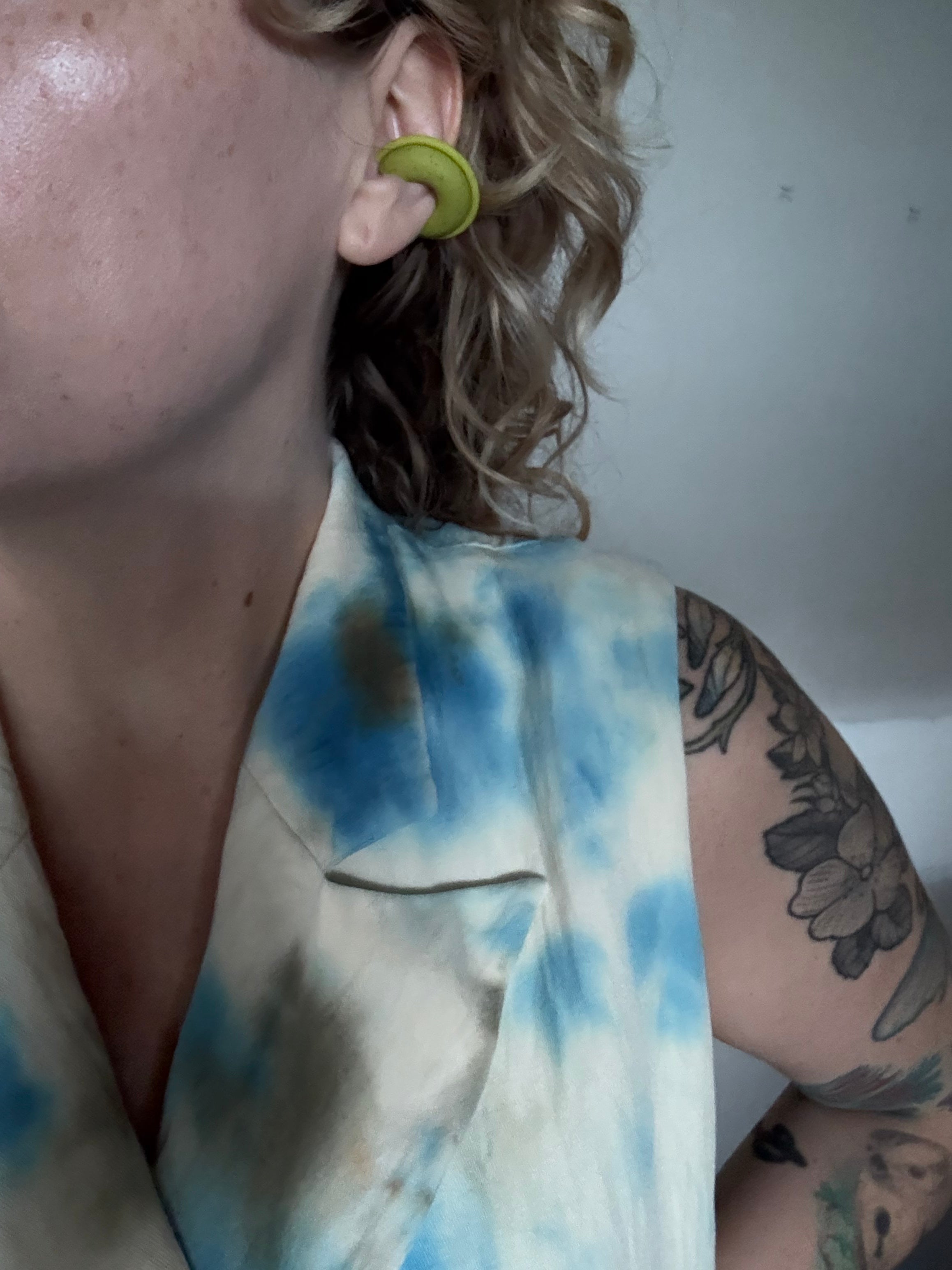 Ear Cuffs -  Hunter Green & Sunny Yellow (SET of 2)