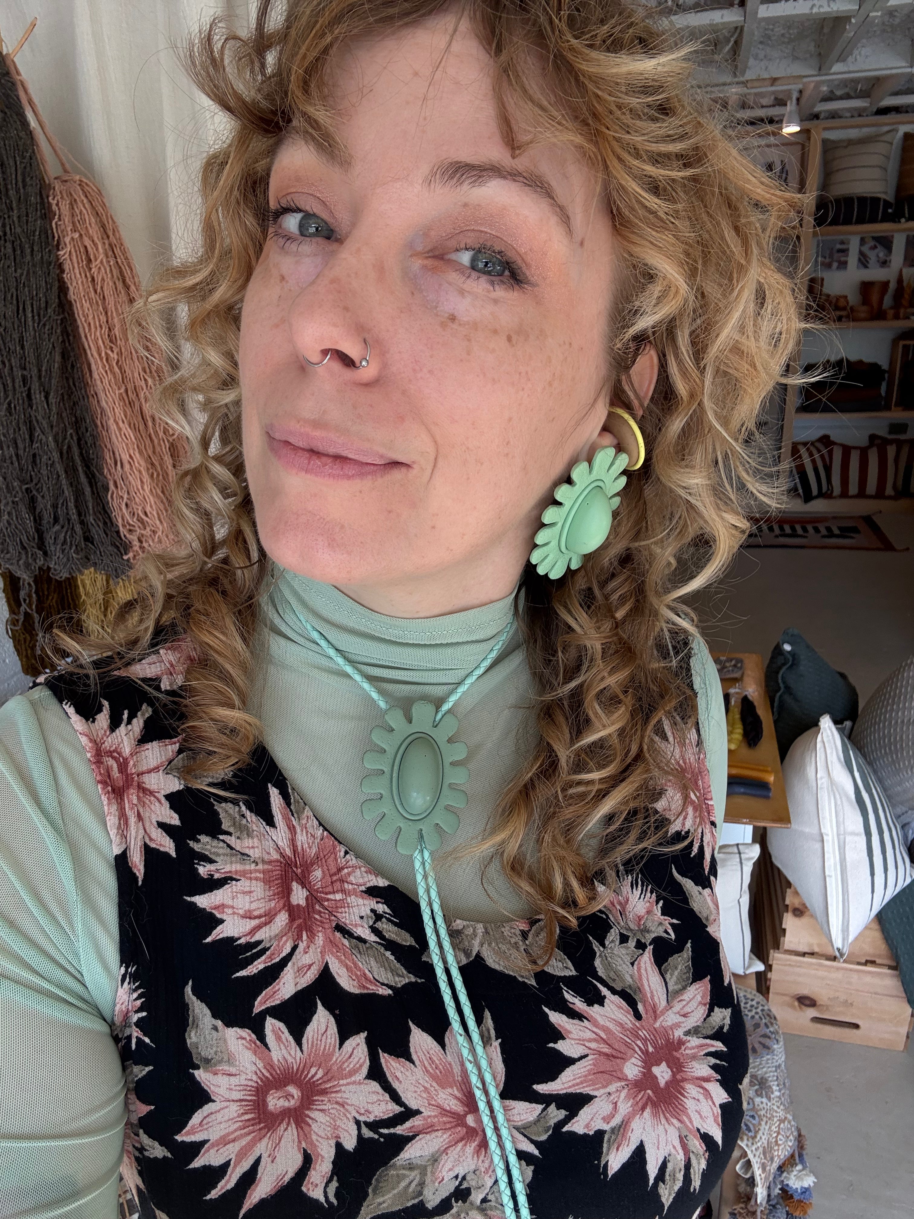 The Brio BOLO TIE in Aqua