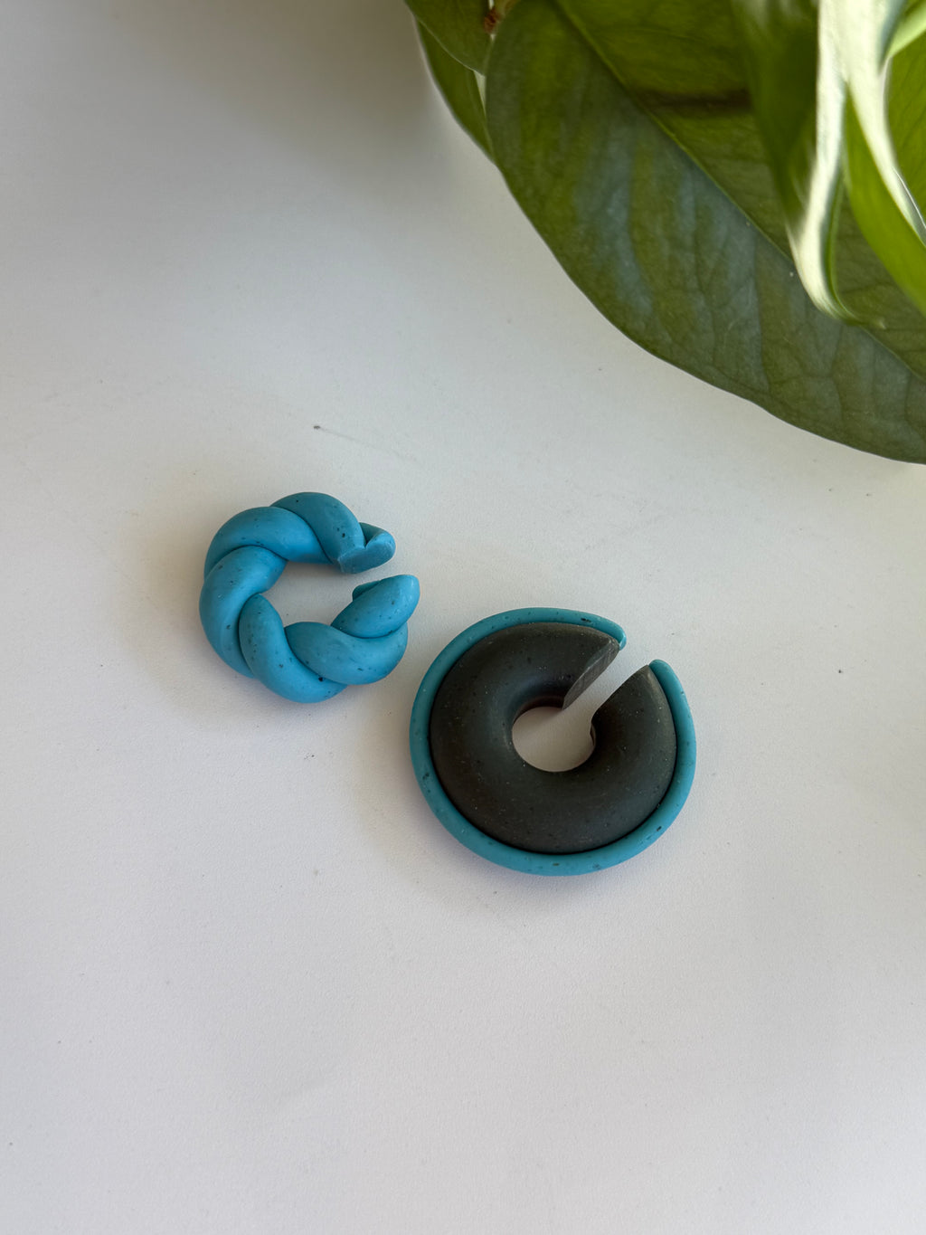 Ear Cuffs - Sky Blue & Deep Green (SET of 2)