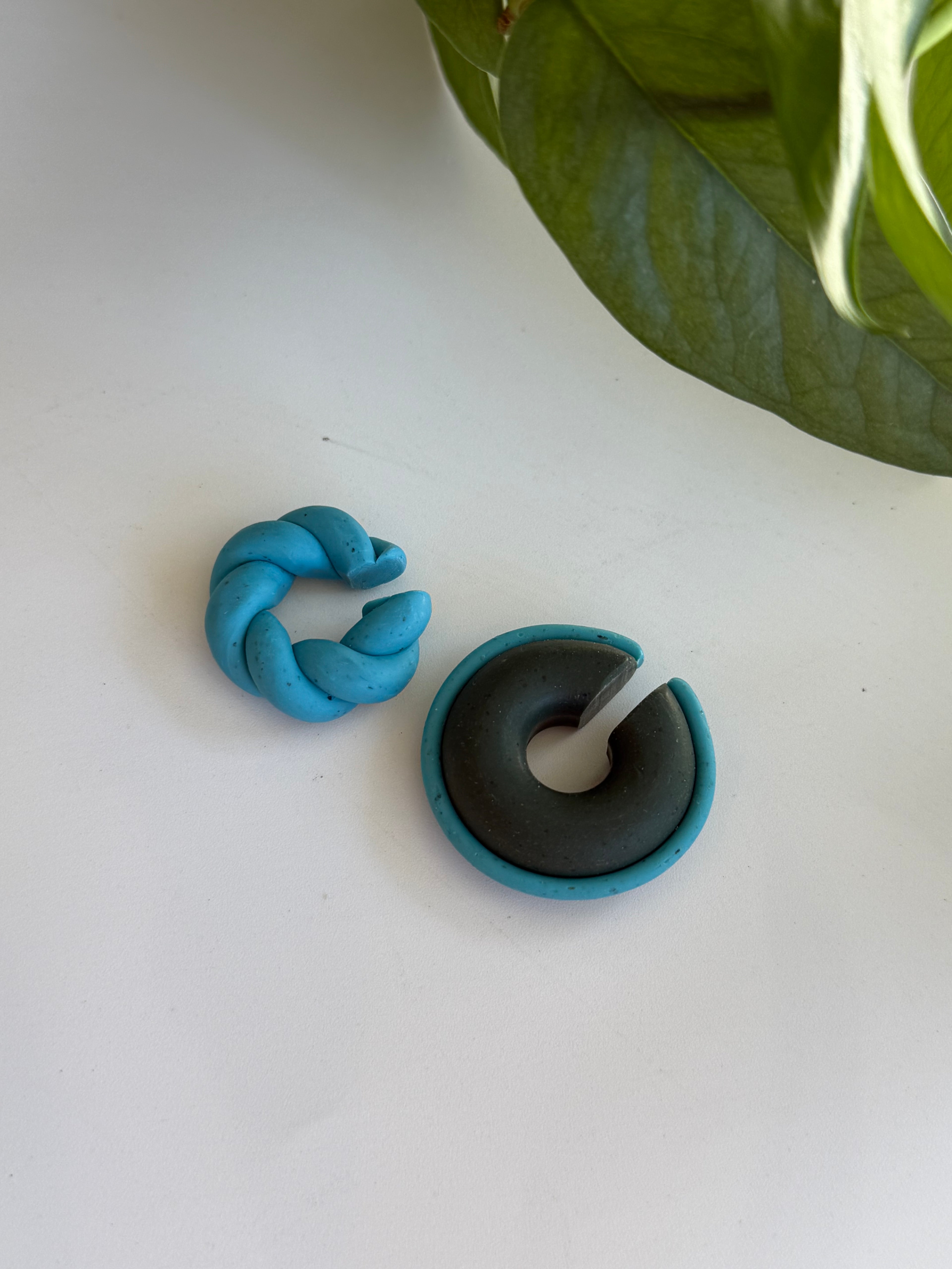 Ear Cuffs - Sky Blue & Deep Green (SET of 2)