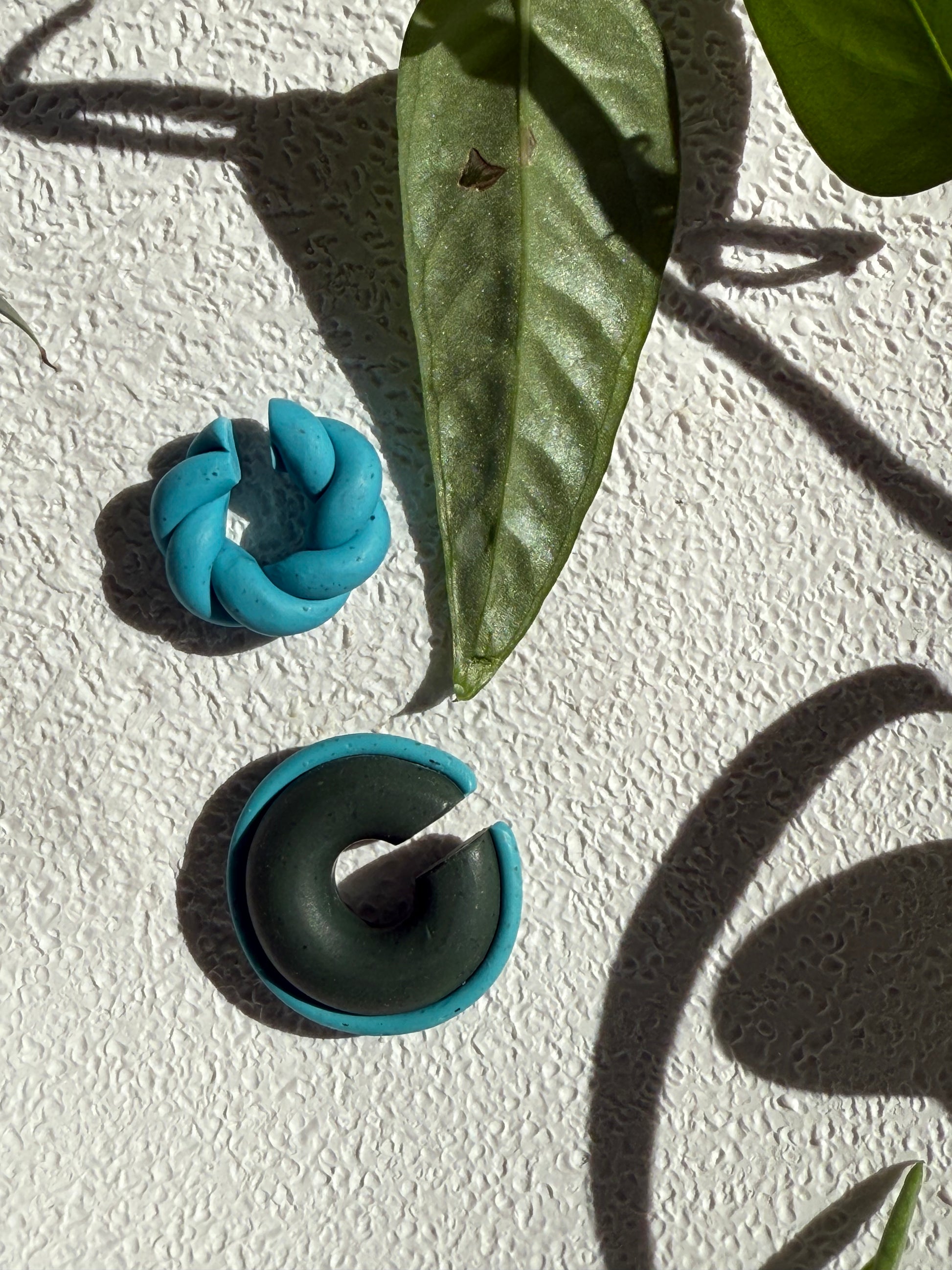 Ear Cuffs - Sky Blue & Deep Green (SET of 2)