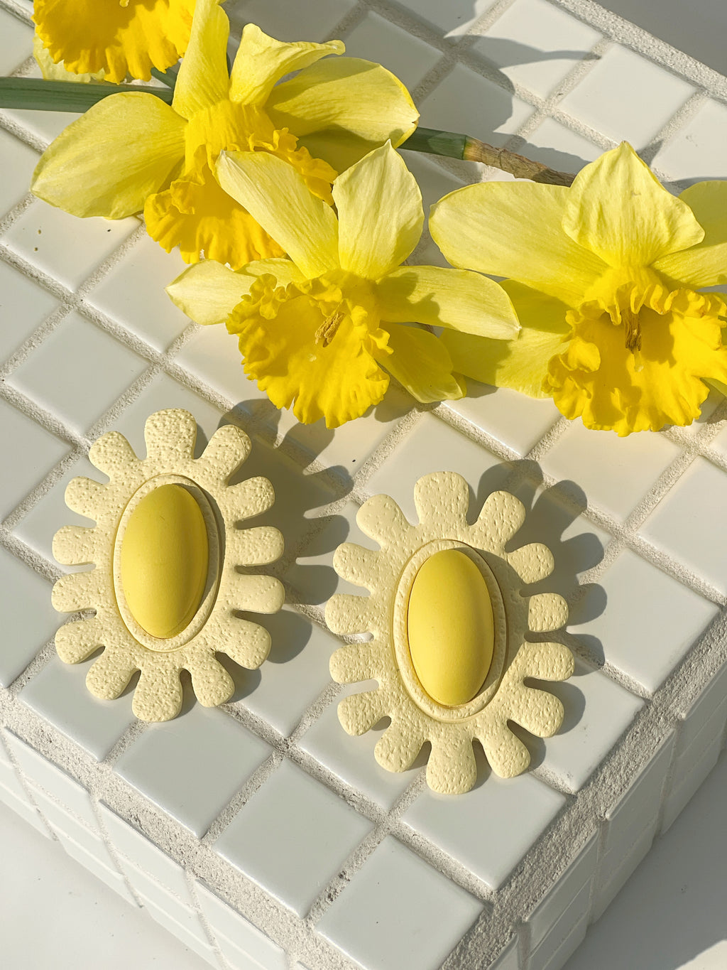 The Brio SINGLE in Butter + Sunflower Yellow Polymer Clay