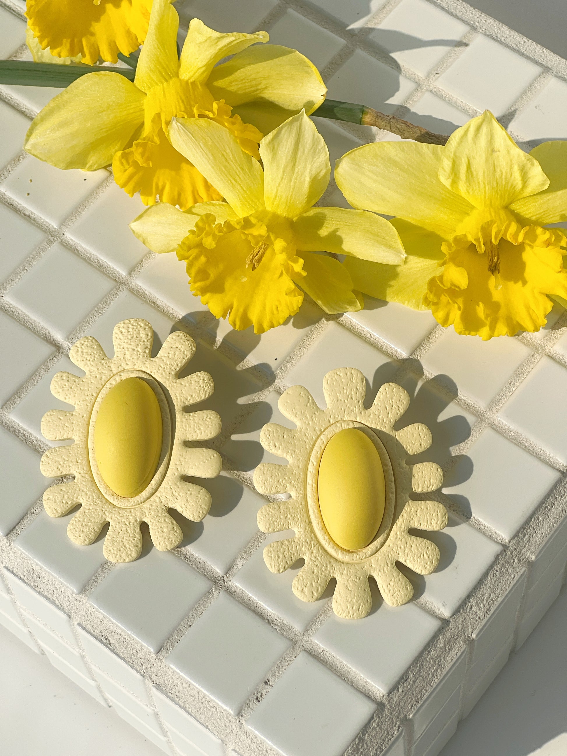 The Brio SINGLE in Butter + Sunflower Yellow Polymer Clay