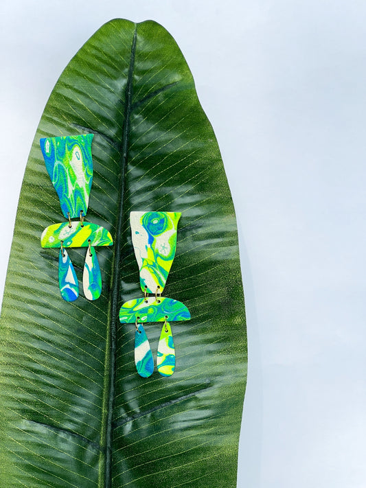 The Excla in Cobalt, Green, and Cream Polymer