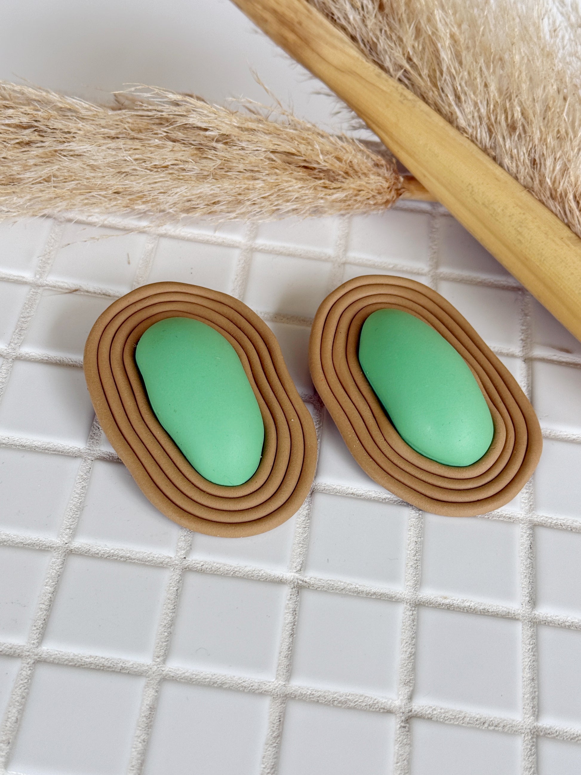 The Portal in Sage + Khaki Polymer Clay