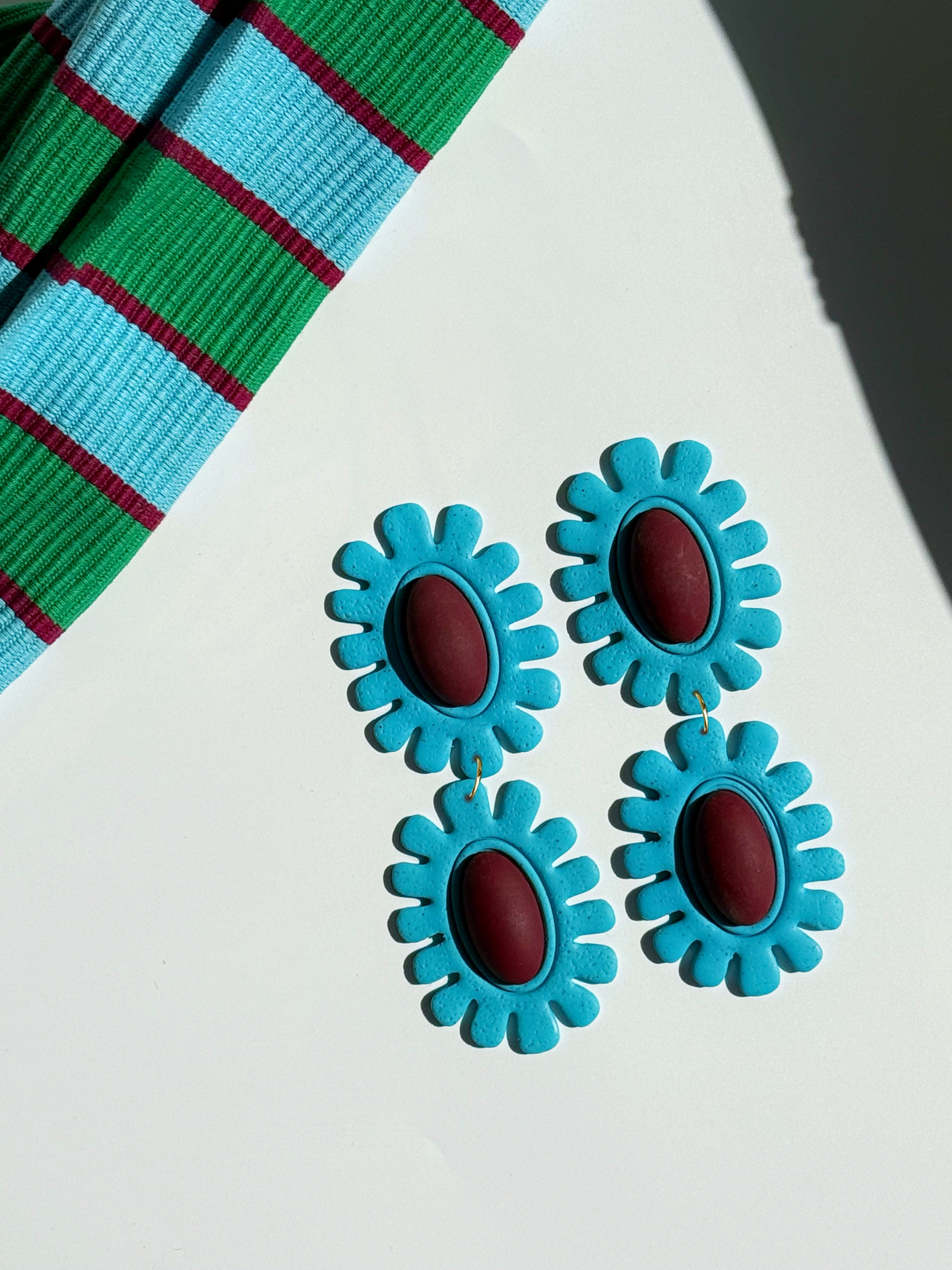 The Brio in Sky Blue & Maroon (Single & Double)