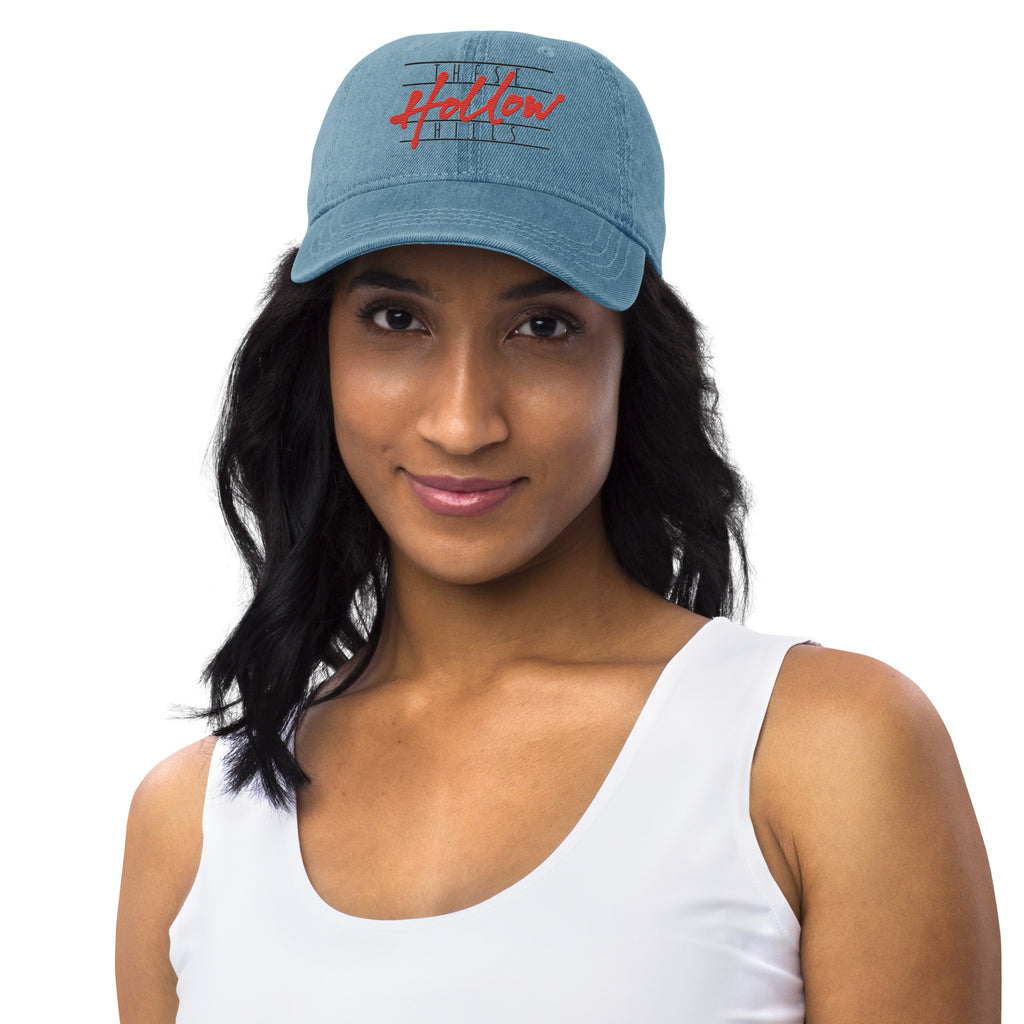 【empty room】】denim ribbon cap (light blue) denim ribbon cap (light blue) - empty room