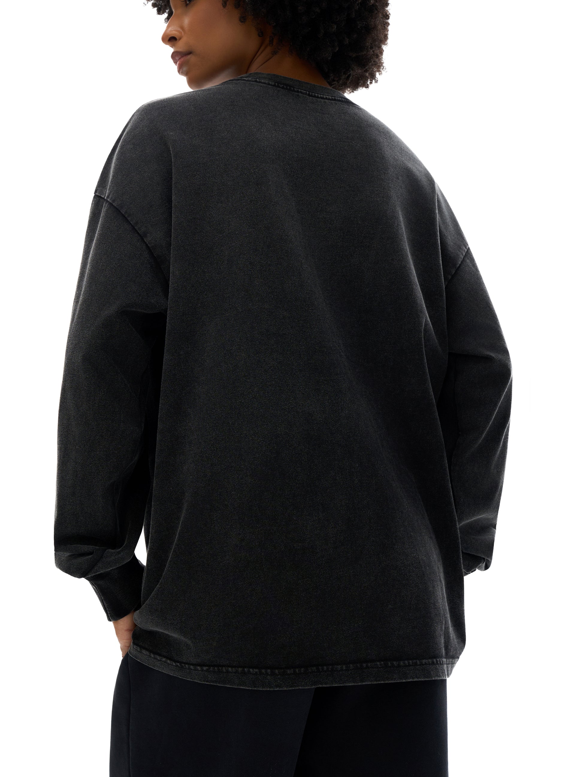 Acid Wash Oversize Long Sleeve T-Shirt - 250 GSM