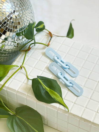 The Spano Earring in Baby Blue Acrylic