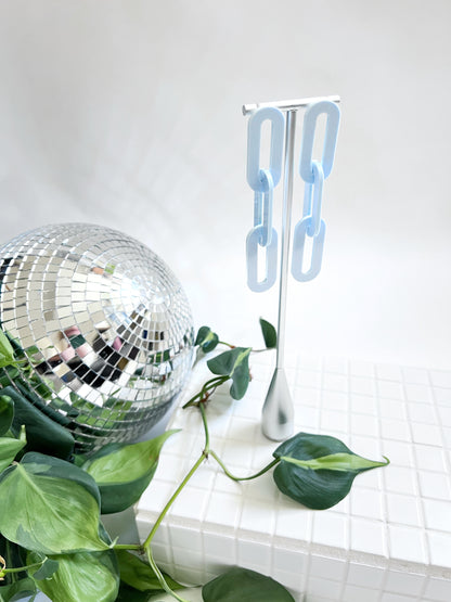 The Spano Earring in Baby Blue Acrylic