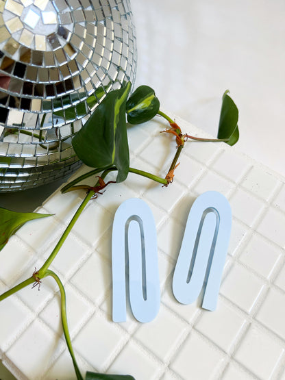 The Paper Clip in Baby Blue Acrylic