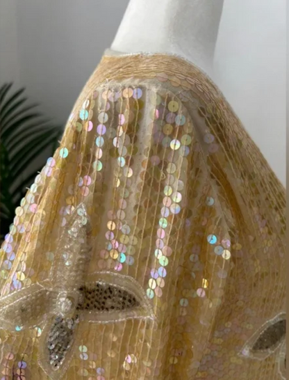 Vintage Sequined Midi Dress